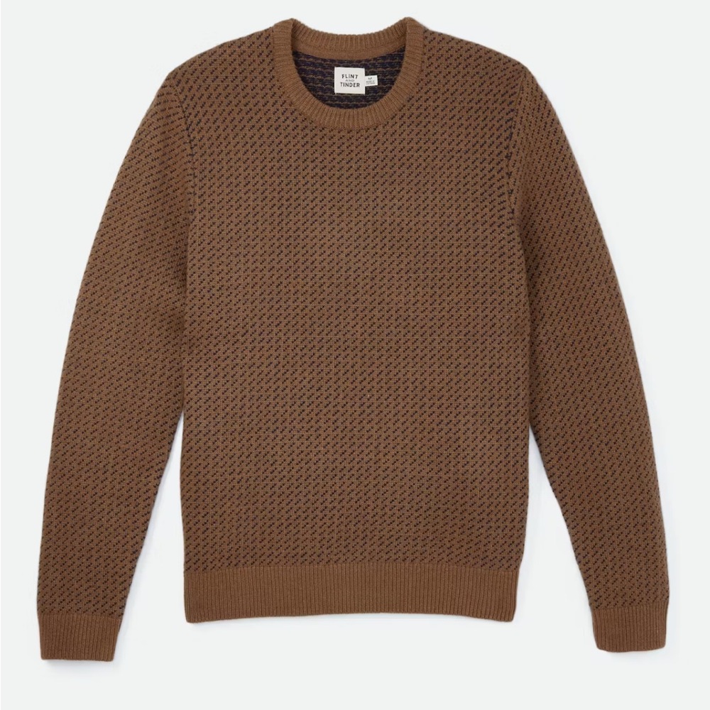 Brown Textured Men's Sweater